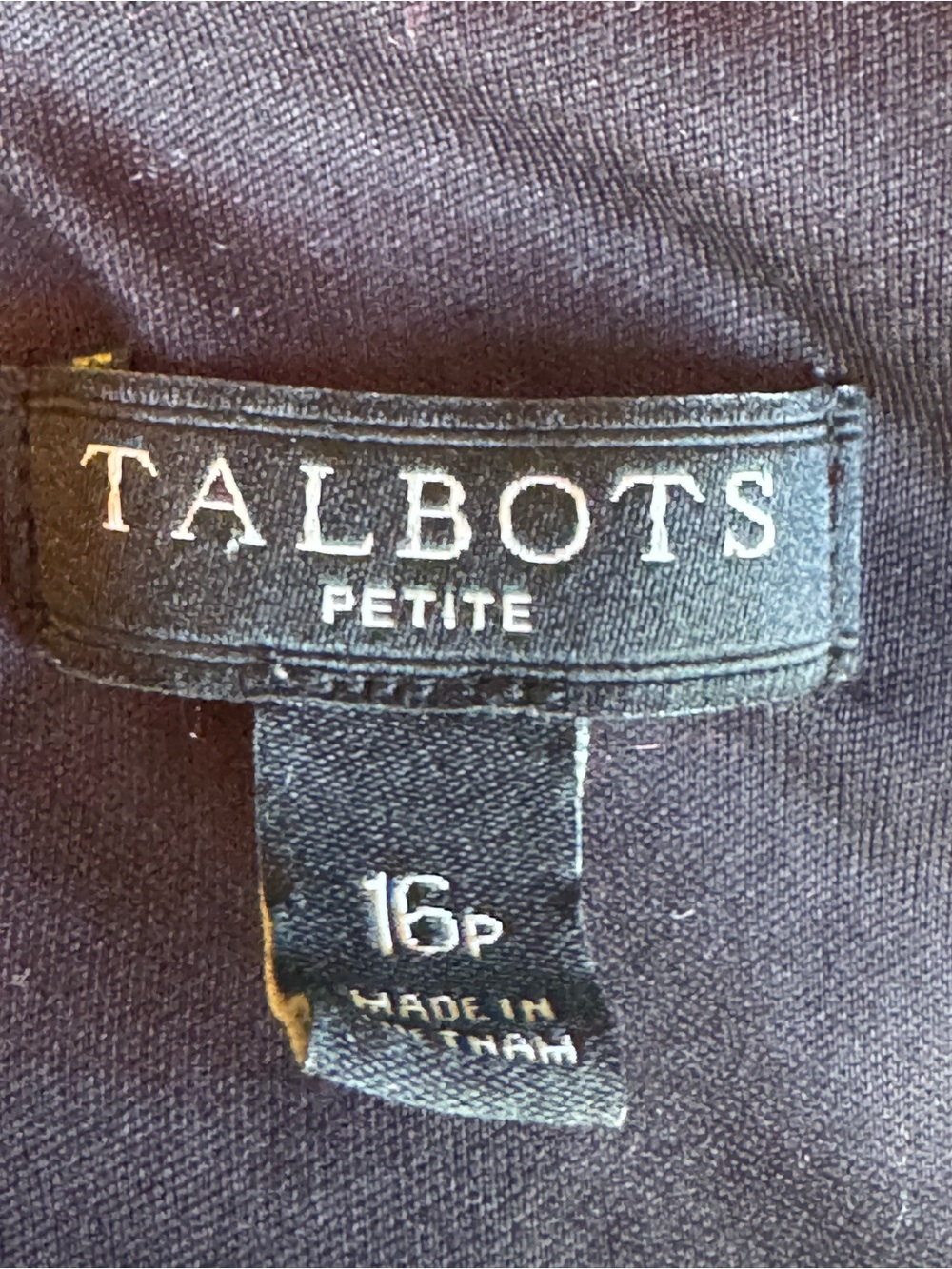 Talbots Black Knit Dress W Leopard Print Collar & Cuffs 16 petite - Picture 7 of 8